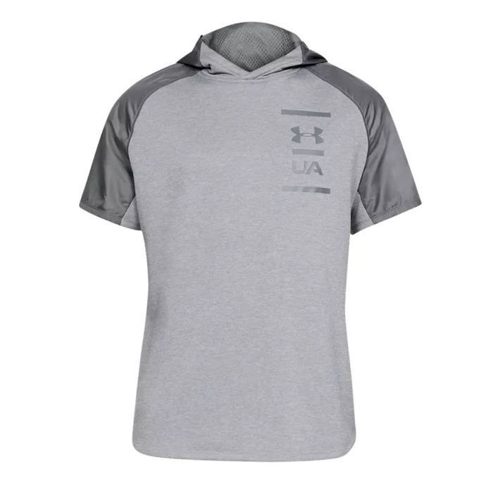 Tee-shirt Homme - UNDER ARMOUR - MK1 TERRY - Gris - Coupe ample et molleton chaud pour un confort total