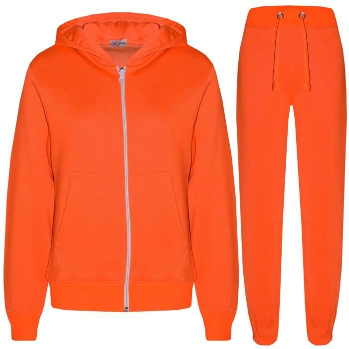 Survetement orange fluo best sale