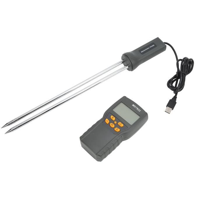 Testeur D'Humidité Pour Grains - Sonde Double - Pour Blé, Maïs, Riz, Arachide - Affichage LCD Et Vocal