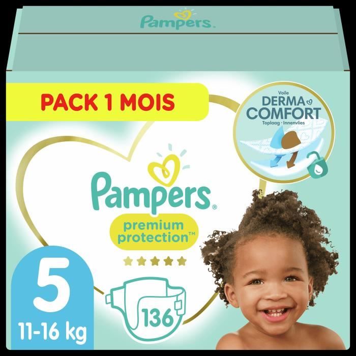 PAMPERS Premium Protection Taille 1 - 112 Couches - 2 à 5kg - Cdiscount  Puériculture & Eveil bébé