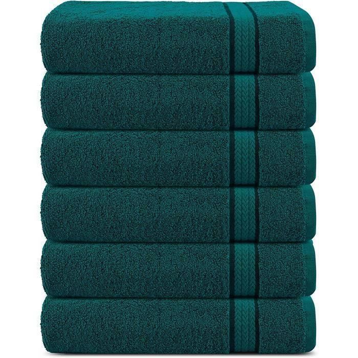 Lot De 4 Serviettes De Toilette De Luxe 100 % Coton Égyptien 500 G-M²