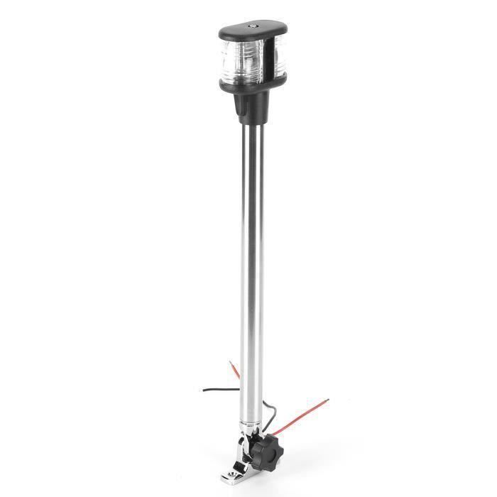 Lampe De Poupe Bateau LED Blanche 360° - 12V, 1.5W, IP65, Pour Ponton, Pêche