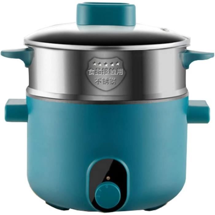 Cuiseur Vapeur électrique 1,7 L – Marmite Multifonction Portable Avec Revêtement Antiadhésif – 300W/600W – Idéal Pour Cuisiner, Frire, Cuire à La Vapeur