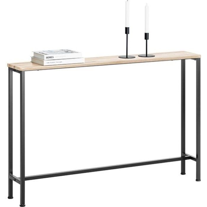 SoBuy FSB19-XL-Z Table Console Cadre et 4 Pieds en Fer - L120cm x P20cm x H80cm