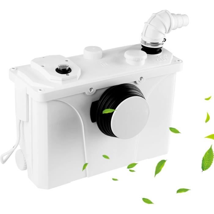 Broyeur Sanitaire 700W Herrselsam - Pompe De Relevage 4-en-1 - Débit 190L/min - Pour Eaux Usées WC, Douche, Lave-linge