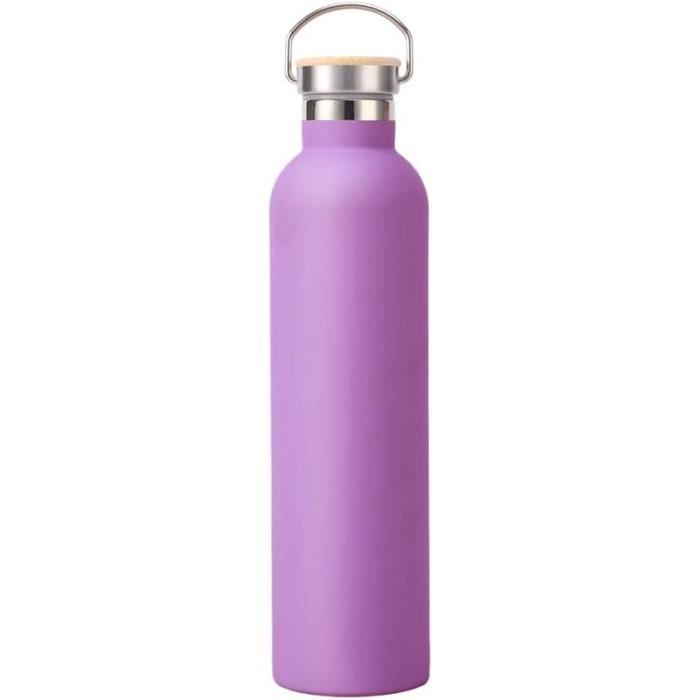 Gourde Isotherme Zoomers 1L Acier Inox - 2 Bouchons + Paille + Infuseur Thé - Sans BPA