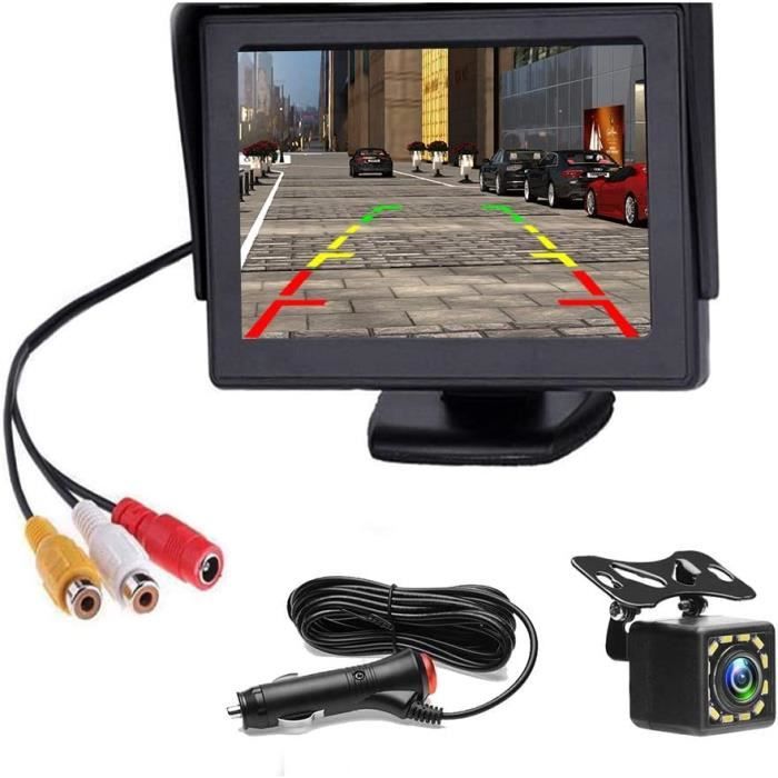Caméra de Recul Voiture avec 4.3 Pouces écran LCD Moniteur 12 LED Vision  Nocturne Caméras de recul, pour Camping Car-Camion-Voit53 - Cdiscount Auto