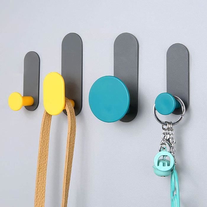 Coat rack 4 Pack Patères Autoadhésif, Autocollant Porte Manteau Mural