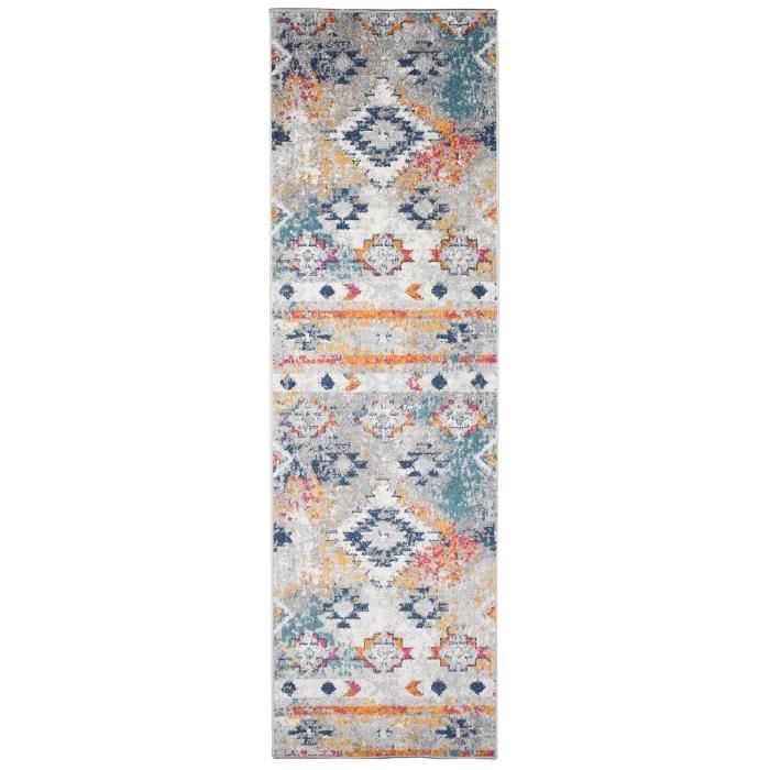 Tapis Intérieur/Extérieur Mia 120x80 Cm - Jute Tressé Main, Vert/Beige (Pour Couloir, Véranda)