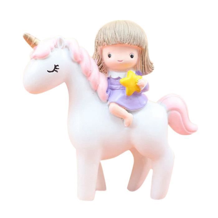 Lot de 48 mini figurines de licorne lumineuses en résine pour jardin, bonsaï, maison de poupée, décoration de paysage (6 couleurs Lot de 48 mini figurines de licorne lumineuses en résine pour jardin, bonsaï, maison de poupée, décoration de paysage (6 couleurs