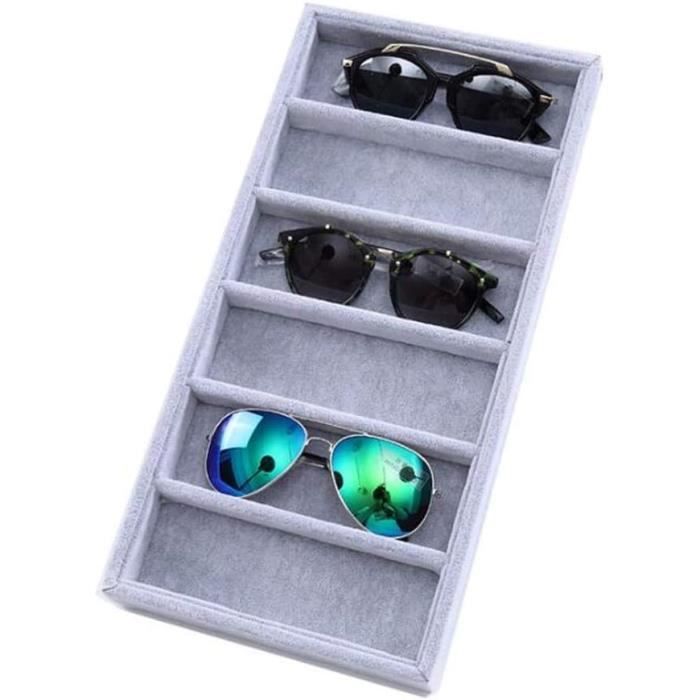 Plateau à Bijoux En Velours 8 Compartiments - Pour Lunettes, Montres, Bijoux - Empilable, Organisation Élégante - 3