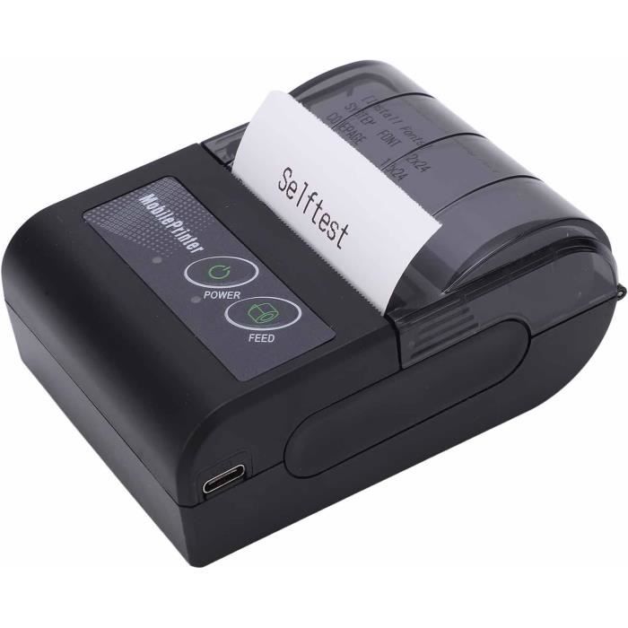 Imprimante De Reçus Bluetooth Pos, Mini Imprimante Ticket De Caisse Sans  Fil Portable 58 Mm, Imprimante Thermique 1500 Mah P[J2699]