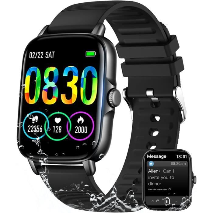 Montre connectée femme smart watch avec fréquence cardiaque podomètre Montre connectée femme smart watch avec fréquence cardiaque podomètre