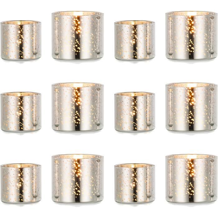 BFYDOAA Lot De 12 Bougies LED à Paillettes Sans Flamme – Lumière Magique Dorée Pour Noël, Mariage, Proposition Et Ambiance Festive