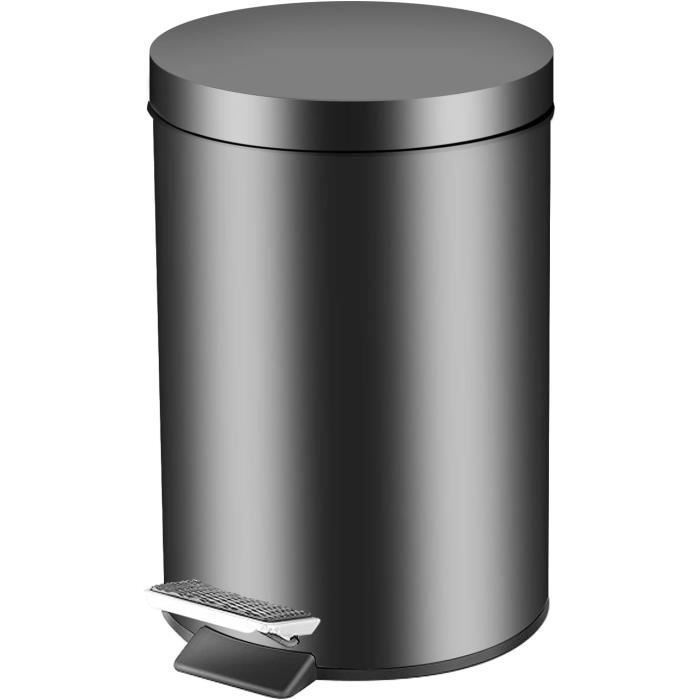 TATAY Poubelle Salle De Bain Acier Inoxydable 3L Avec Pédale - Intérieur Amovible, Couleur Or