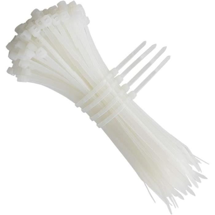 250 Pi ces Blanc 300Mm X 4 8Mm Autobloquant Nylon Attaches De C ble En 250-pi-ces-blanc-300mm-x-4-8mm-autobloquant-nylon-attaches-de-c-ble-en