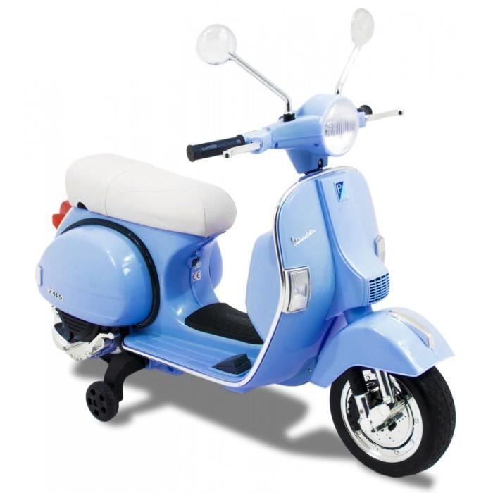 Vespa Scooter Moto Electrique, 6V, Pour Enfants, Avec Lumieres, 4kmh