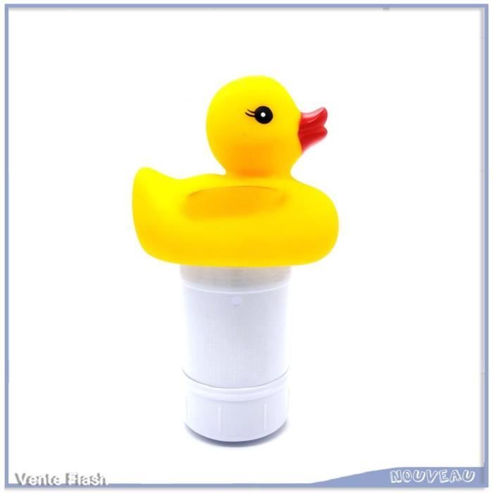 Flotteur Piscine Chlore En Forme De Canard - Distributeur Flottant Pour Pastilles, Résistant Aux UV, Amusant Et Pratique
