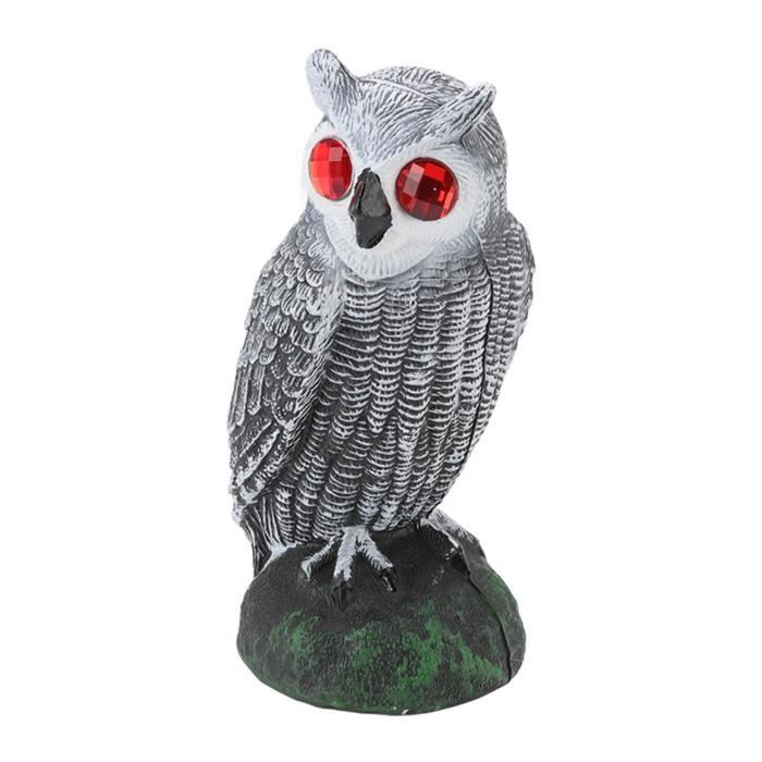 Épouvantail Hibou Avec Son - Faucon Anti-Pigeon Effaroucheur Oiseaux Jardin