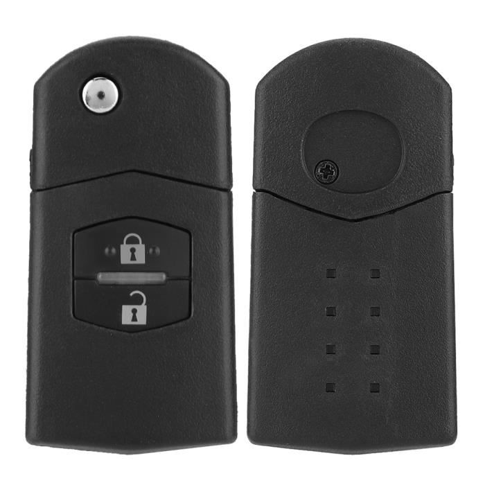 VGEBY housse porte-clés Flip 2 boutons télécommande porte-clés étui coque pour MAZDA 2 3 5 6 RX8 MX5 2B