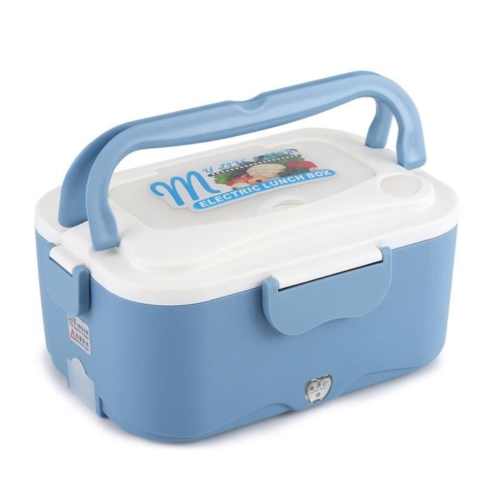Gamelle Chauffante 80W - Lunch Box Électrique 12V/24V/220V - Repas Chaud Au Bureau, Chantier Ou Voiture