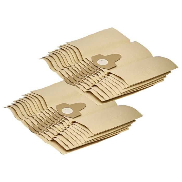 Vhbw 20x Sacs Compatible Avec Parkside PNTS 1250, PNTS 1300, PNTS 1250 Pnts 1300 Pnts 12509 Aspirateur Papier Volume De 20 L 31cm X 185cm Blanc 54052760