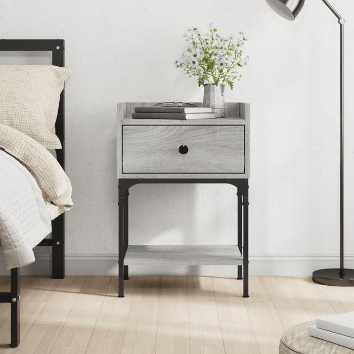 vidaXL Table de chevet sonoma gris 405x31x60 cm bois dingénierie 825899