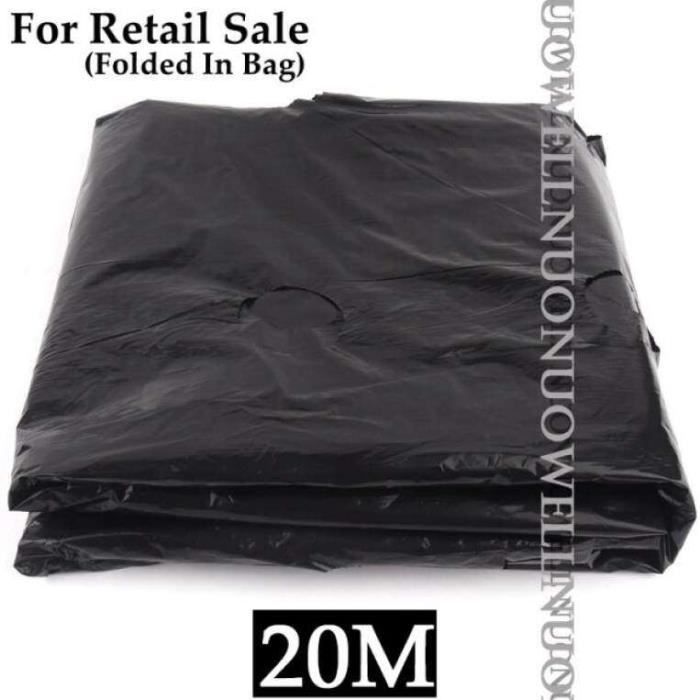 Film De Paillage En Plastique Noir à 5 Trous Pour Plantes Agricoles - Film Plastique Perforé Pour Plantes De Jardin - Membrane De Paillis Intens Ely - 9,5 X 10,9 M