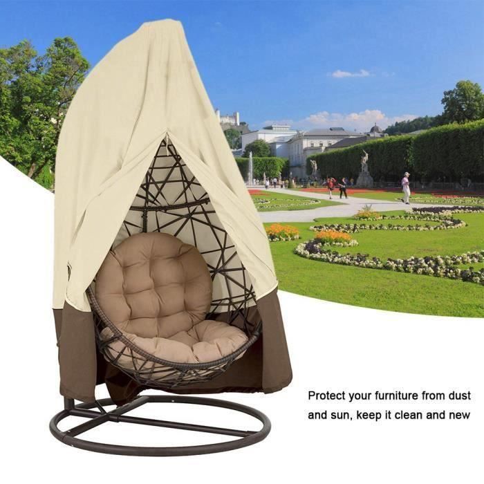 Housse De Protection Imperméable Pour Chaises De Jardin Empilables - Anti-UV, Pluie Et Poussière - Tissu Oxford 210D - Noir