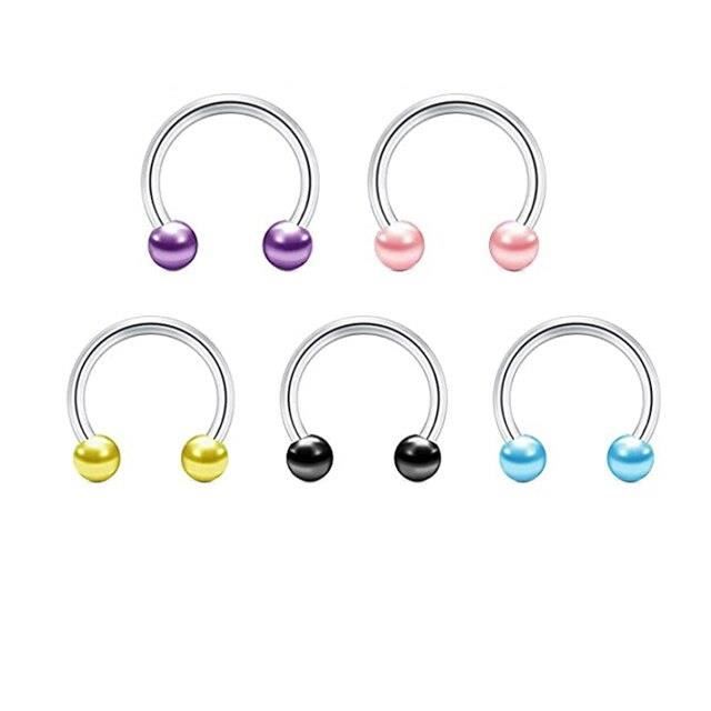 24 Anneaux De Nez Transparents Acrylique - Calibre 18, Diamètres 6/8/10/12 Mm, Pour Piercing, Hypoallergénique, Sans Gemme, Unisexe - 3