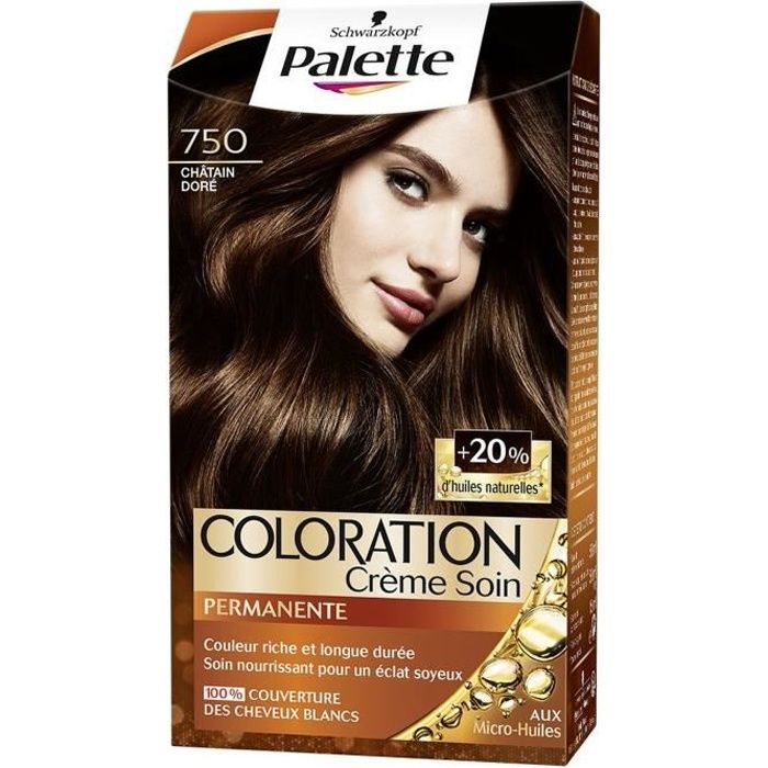 SCHWARZKOPF Coloration Permanente Palette - Châtain Doré 750