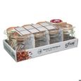 KADAX Lot de 10 petits bocaux à confiture avec couvercle - 250 ml