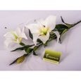 Lys artificiel blanc, 2 fleurs, 95 cm, Ø 15 cm - lys tergal - fleur artificielle blanche - artplants-1