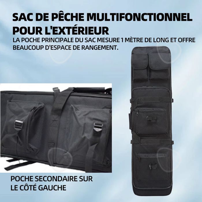 Sac De Pêche Croch Avec Ceinture Et Bandoulière - Vert Armée, Polyester Imperméable, Multifonction