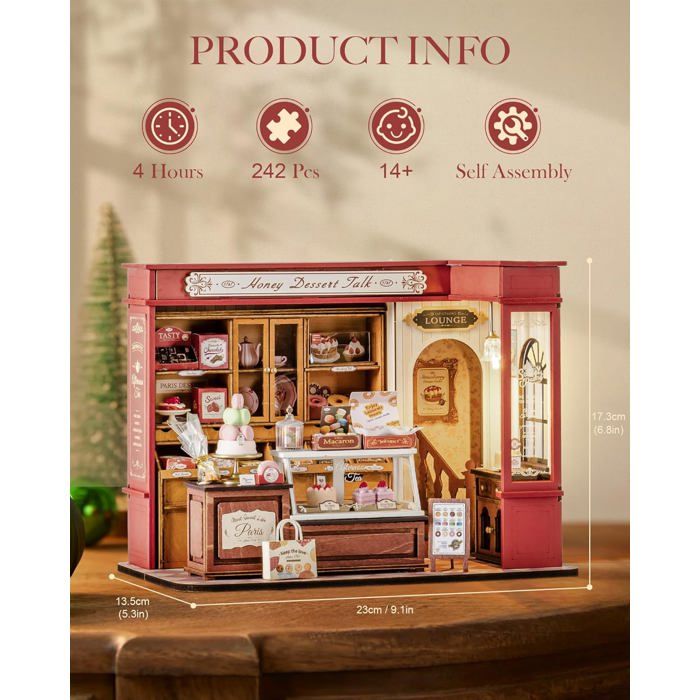 Set Mini-aliments Pour Maison De Poupée – Gâteaux, Vaisselle Et Boissons Miniatures, Accessoires De Cuisine Réalistes En Résine