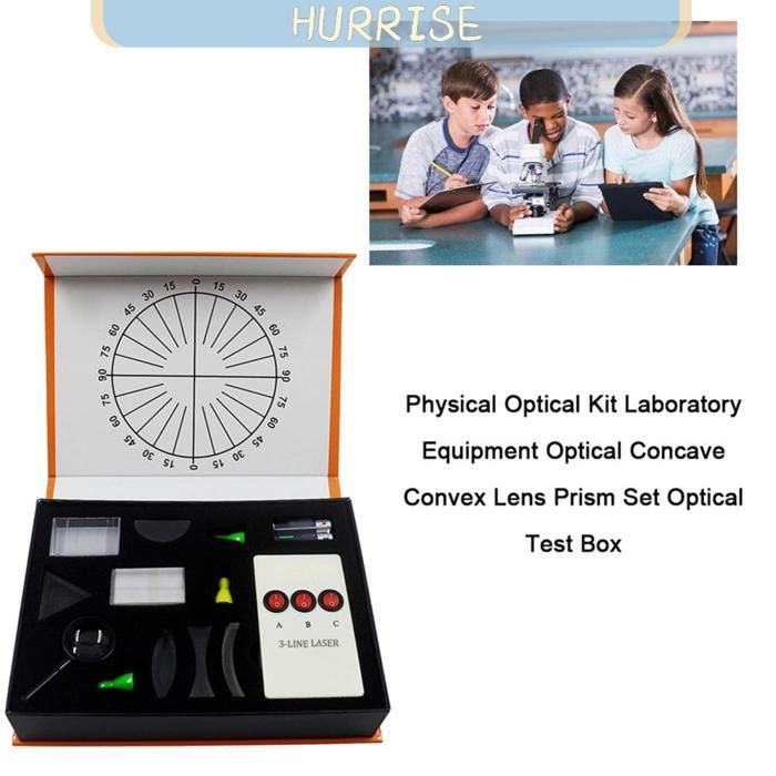 Tutoy Kit Optique Physique – Lentilles Convexe/Concave + Prisme Triangulaire + Générateur De Faisceau – Set D’Expériences