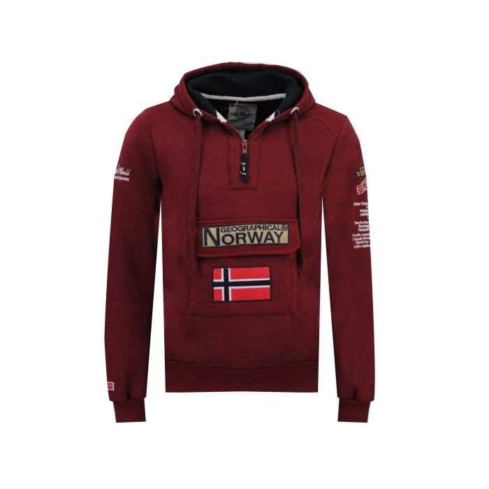 Sweat Homme Geographical Norway Gymclass Color Bordeaux Red Cdiscount Pret a Porter