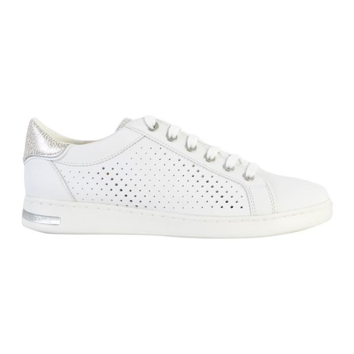 Tennis Femme Confort Cuir Blanc