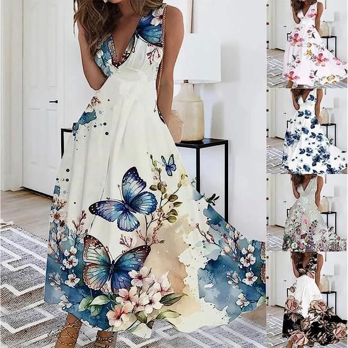 Robe longue florale new arrivals