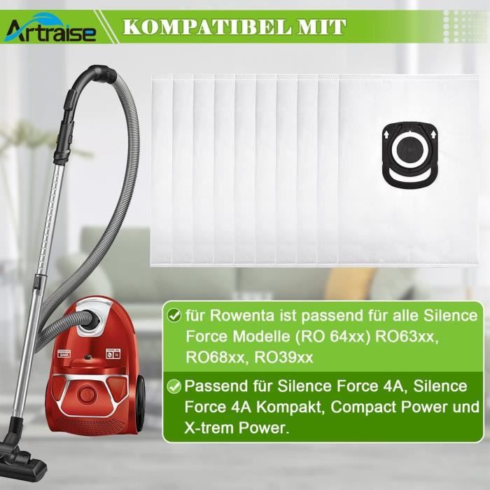 Lot De 5 Sacs D'aspirateur Microfibre Pour Rowenta Silence Force 4A - Neuf