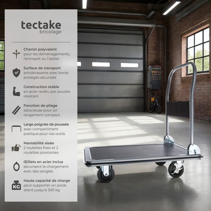 Chariot Porte Panneaux Roues Gonflables – Transport Léger & Stable