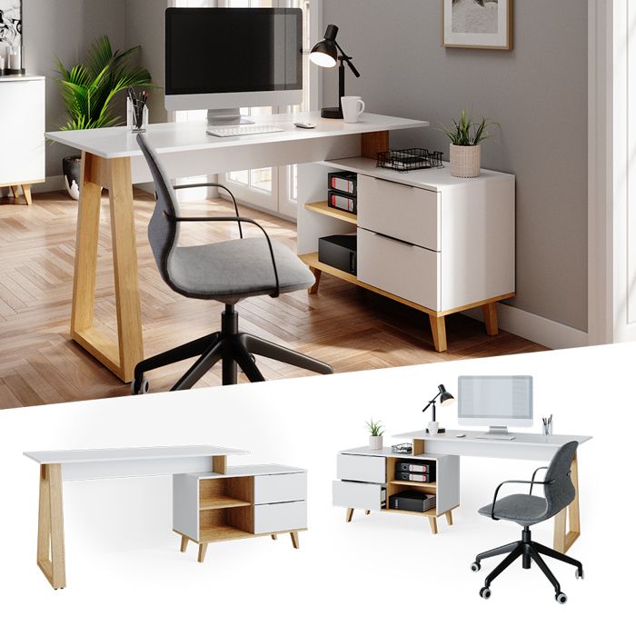 Commode Avec Tiroirs Nautica, Blanc, 40x82cm - Buffet
