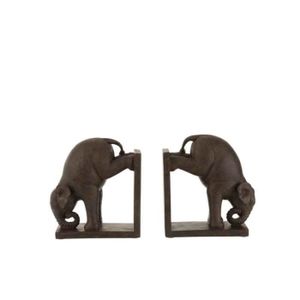 Serre-livres éléphant Résine Marron - JOLIPA - Déco Adulte