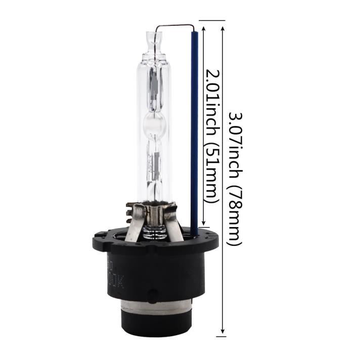 2 Ampoules Phare Xenon HID D3S 8000K 35W - Bleu Glacier - Pour Feux De Croisement/Route - Compatible Multiple