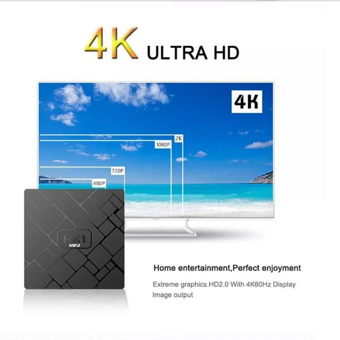 TV Box - HK1 Max Android 9.0 4K - 2 Go - 16 Go - Noir/Colorée - Prix en  Algérie