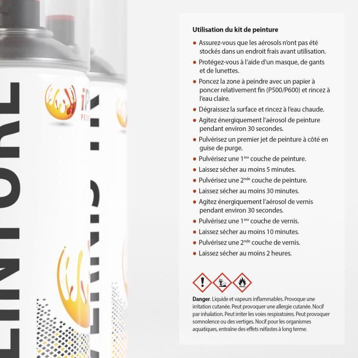 Spray De Peinture Auto 1K 400 Ml - Couleur GM 70-9075 Torch Red (rouge Flamme) - Brillant - Neuf - Lackpoint