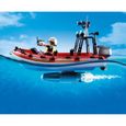 Jouet - PLAYMOBIL - Brigade de pompiers avec bateau et hélicoptère - Flottant - Pour enfant de 4 ans et plus-3