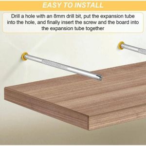 Supports Étagères Flottantes - Invisible - 14x140mm - 8PCS - Capacité De Charge 40kg - Nylon Et