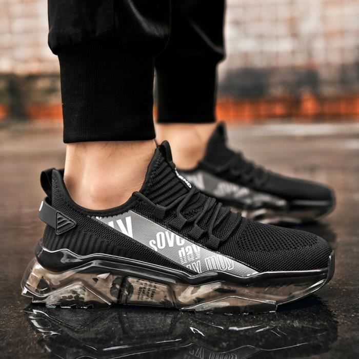 Baskets Homme Fashion Chaussures Sport Sneakers Noir Cdiscount Chaussures