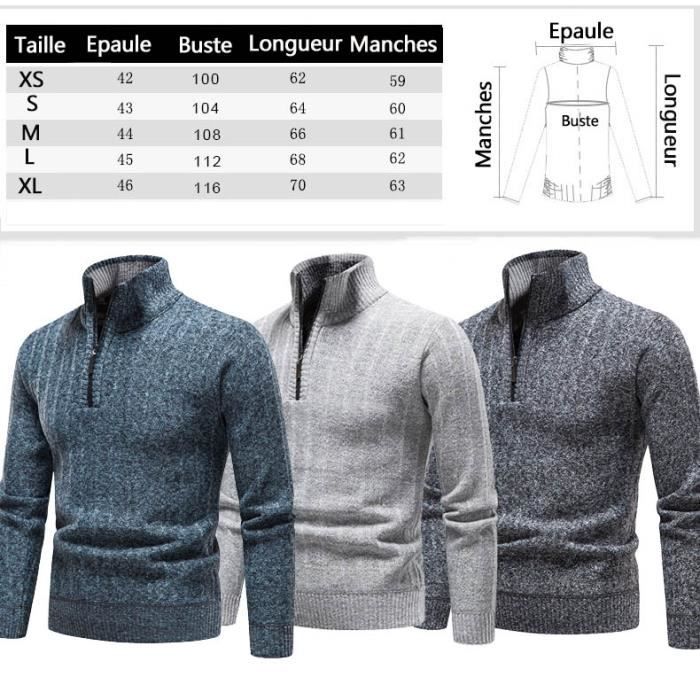 Pull Col Roulé Essentials Homme - Coton Mélangé Doux - Manches Longues - Regular Fit